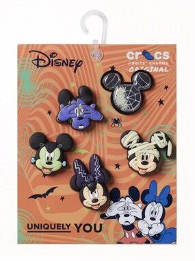 Disney Mickey Halloween Authentic Crocs Jibbitz Set Of 5